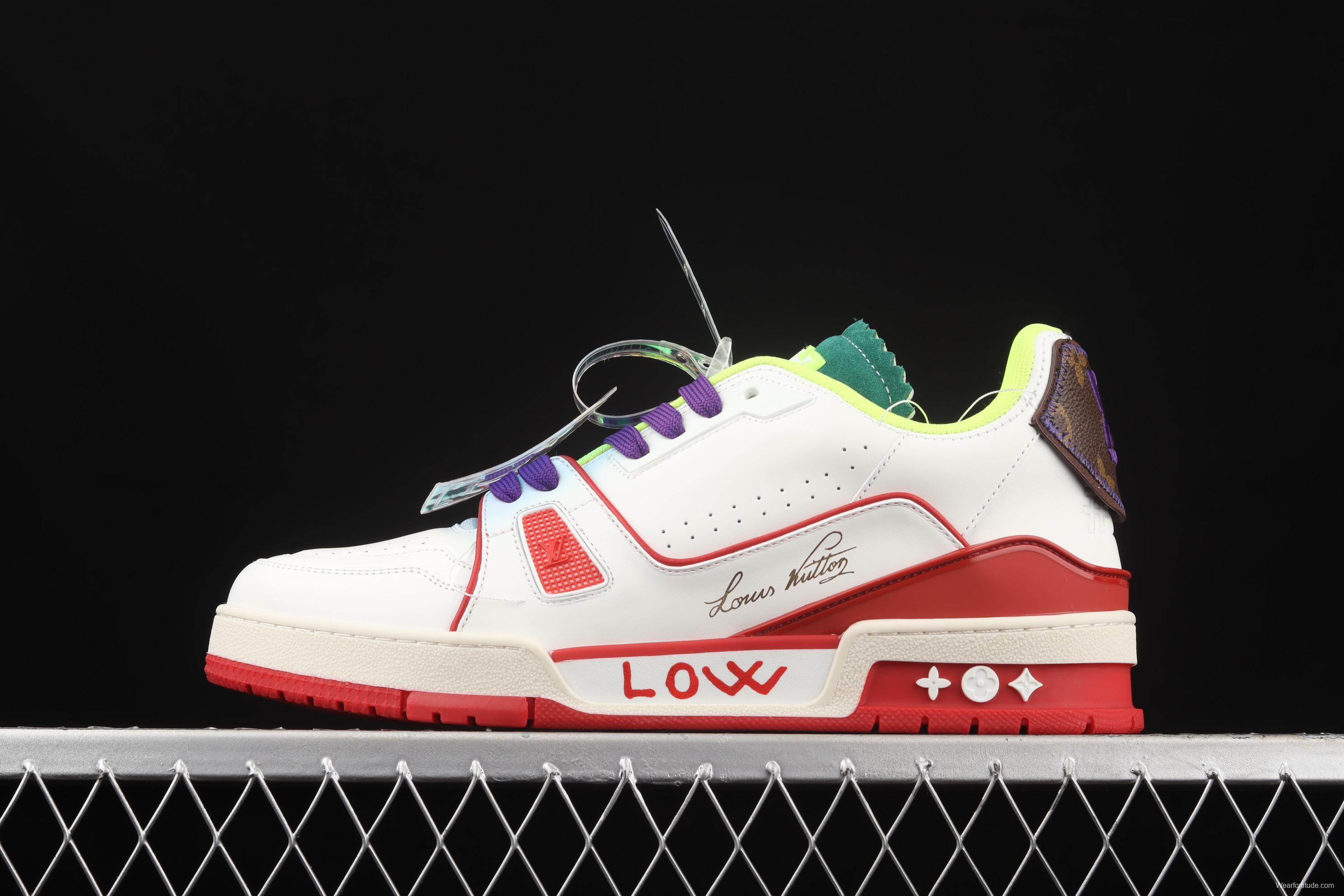 Authentic LV 2021s LV Trainer is limited to the latest color matching in autumn