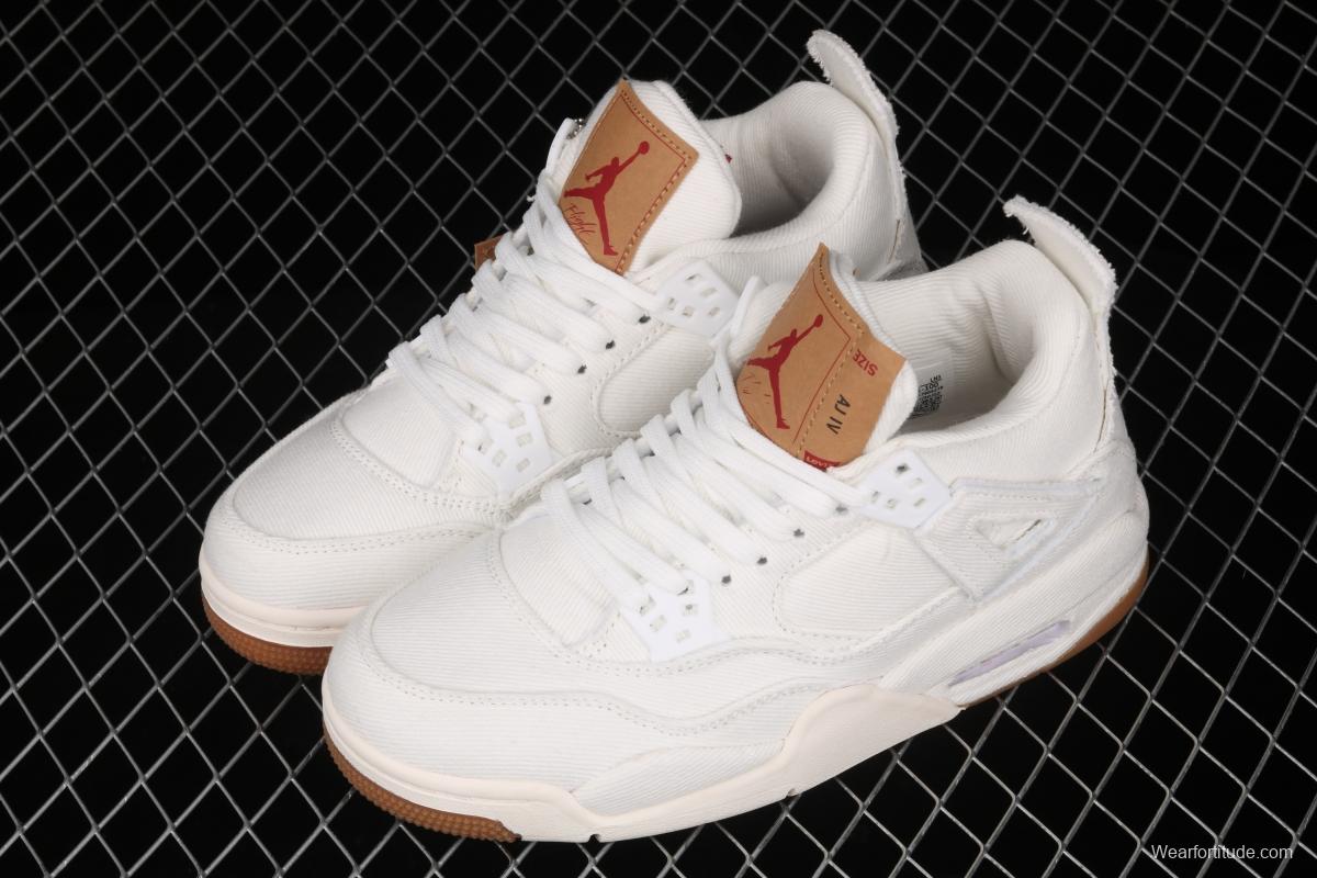 Levi's x Air Jordan 4 Levi co-signed tannin white AO2571-100