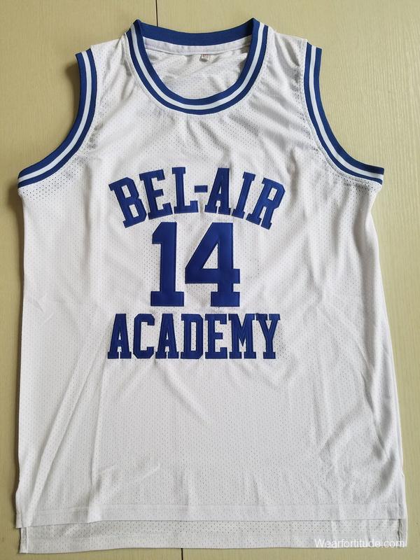 The Fresh Prince of Bel-Air Will Smith Bel-Air Academy White Basketball Jersey