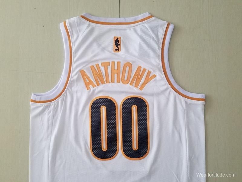 Carmelo Anthony 00 White Golden Edition Jersey