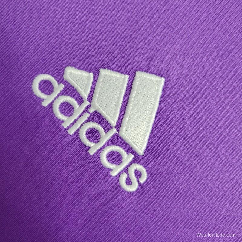 Retro Long Sleeve Real Madrid 17/18 Away Purple Jersey